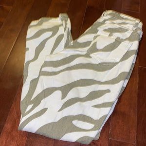 green and white mom jeans